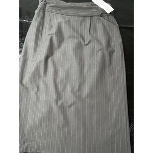 NEW Nanette Lepore Gray Skirt 10 Lined Career Office Pencil Banded Waist NWT